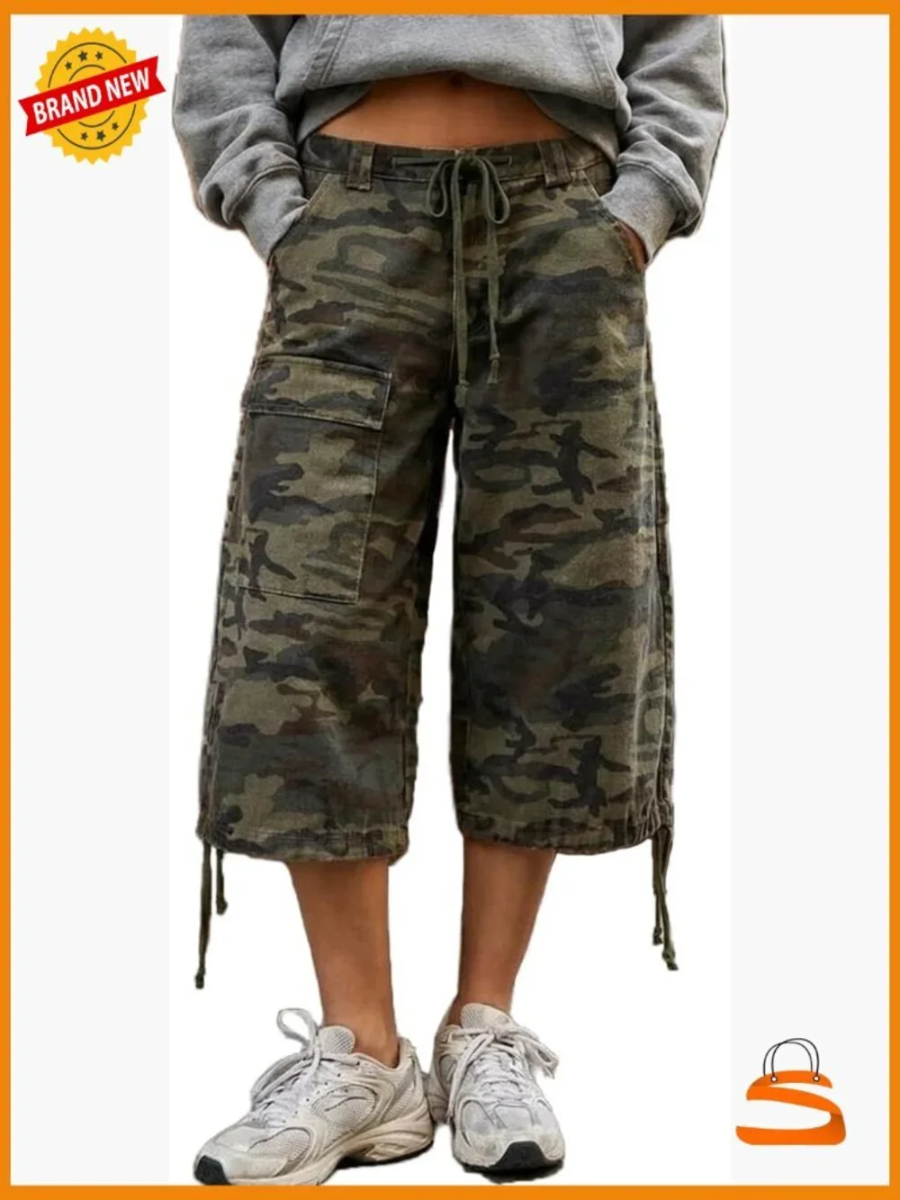 Y2K Cargo Jean Shorts Low Rise Baggy Denim Jorts Casual Streetwear